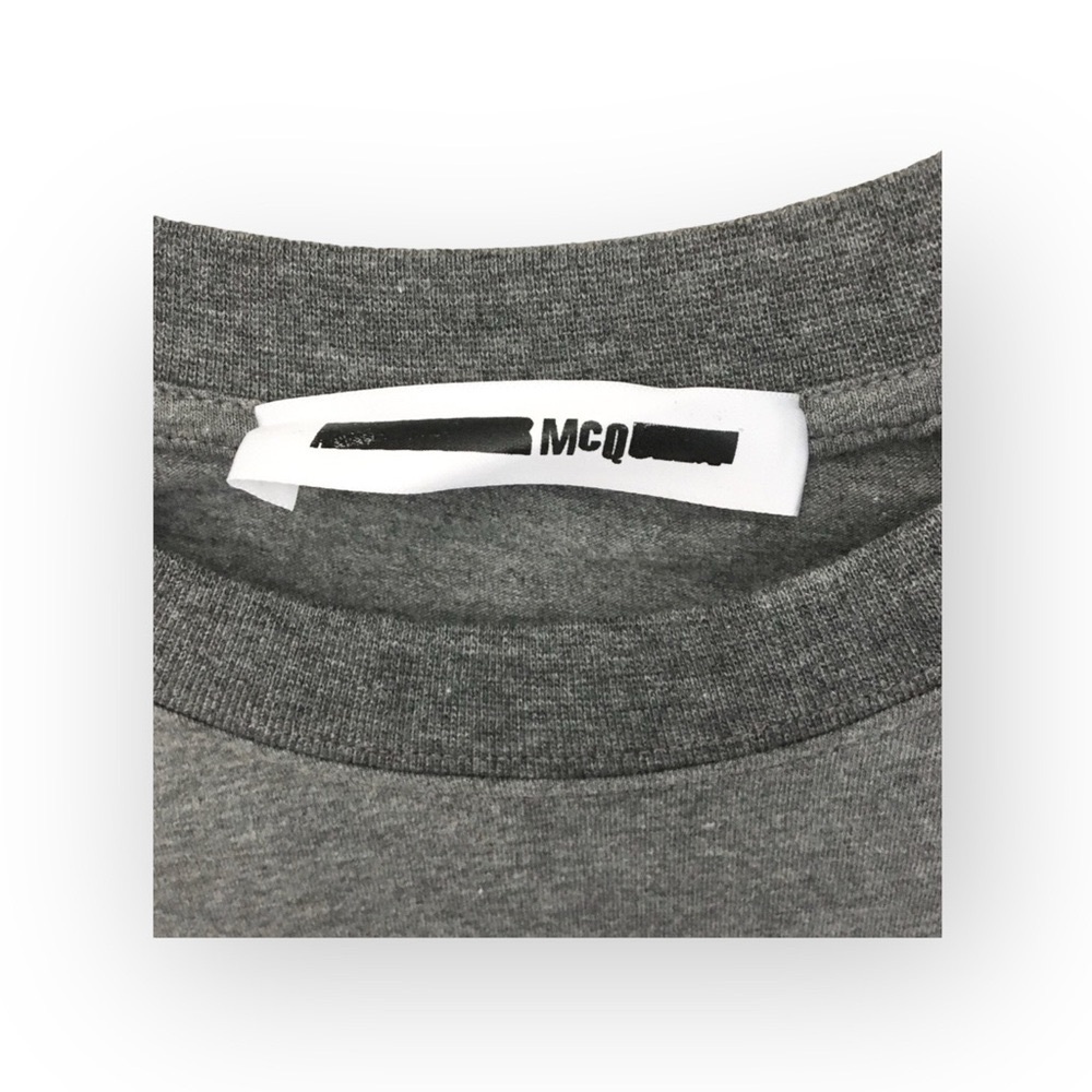 new McQ • Alexander McQueen ★ Swallow Graphic Tee T Shirt ★ Heather Grey ★ Large - Picture 8 of 17